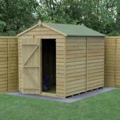Forest Garden 4LIFE Apex Shed (6x8) Pressure Treated FSC 1-Door