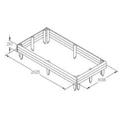 Forest Garden Garden Timber Planter Bed Builder Pack Pressure Treated PEFC 210 X 2040 X 1040mm 7 Forest Garden Garden Timber Planter Bed Builder Pack Pressure Treated PEFC 210 X 2040 X 1040mm -TimberWorks BB2010 8.jpg 50718.1755742676