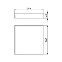 Forest Garden Caledonian Compact Raised Bed 900 X 900 X 140mm -TimberWorks CALRB9090 09.jpg 22684.1755753195
