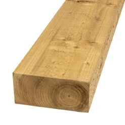 Green Softwood UC3u Treated Sawn Garden Sleeper 95 X 195 X 2400mm