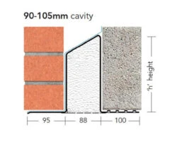 IG Lintels Cavity Wall Steel Lintel Heavy Duty L1/HD100 1200mm