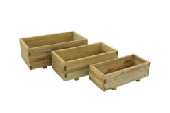 Forest Garden Duram Rectangular Planter Pressure Treated (3 Pack)