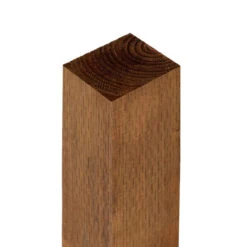 Forest Garden Incised Fence Post Brown 100 X 100 X 2100mm (6 Pack) (7ft)