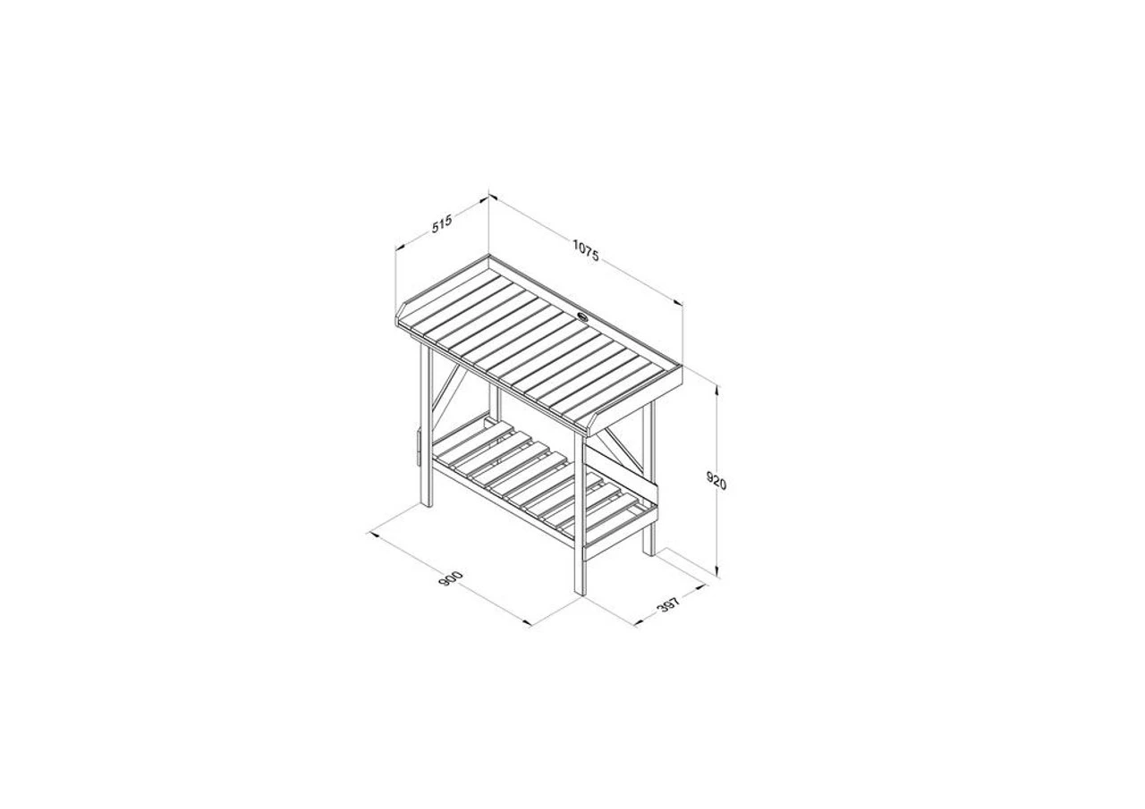 Forest Garden Potting Bench 1080 X 520 X 920mm 3 Forest Garden Potting Bench 1080 X 520 X 920mm - Image 3
