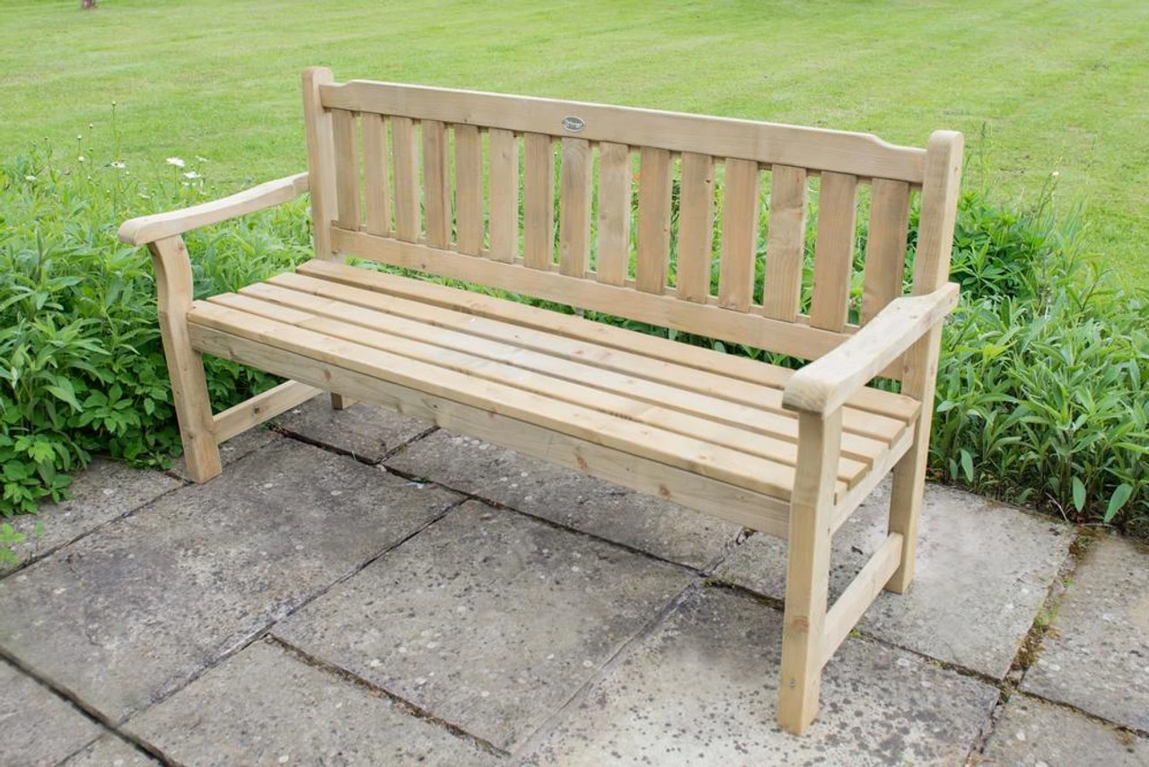 Forest Garden Rosedene Bench (5ft) 1650 X 600 X 900mm 2 Forest Garden Rosedene Bench (5ft) 1650 X 600 X 900mm - Image 2