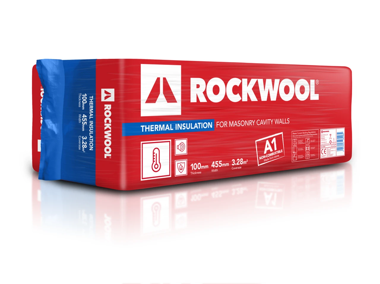 Rockwool Thermal Insulation Cavity Batt Insulation 1200 X 455 X 100mm 1 Rockwool Thermal Insulation Cavity Batt Insulation 1200 X 455 X 100mm