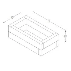 Forest Garden Raised Garden Timber Sleeper Bed Pressure Treated FSC 400 X 1300 X 700mm -TimberWorks SLBED42 Drawing 7.jpg 01209.1755742604