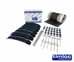 Timloc Roll Out Dry Fix Ventilated Ridge Pack Black 6000mm (54700)