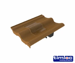 Timloc Double Pantile Tile Vent Brown (6 Pack) (RTVMULTI-DPBR)