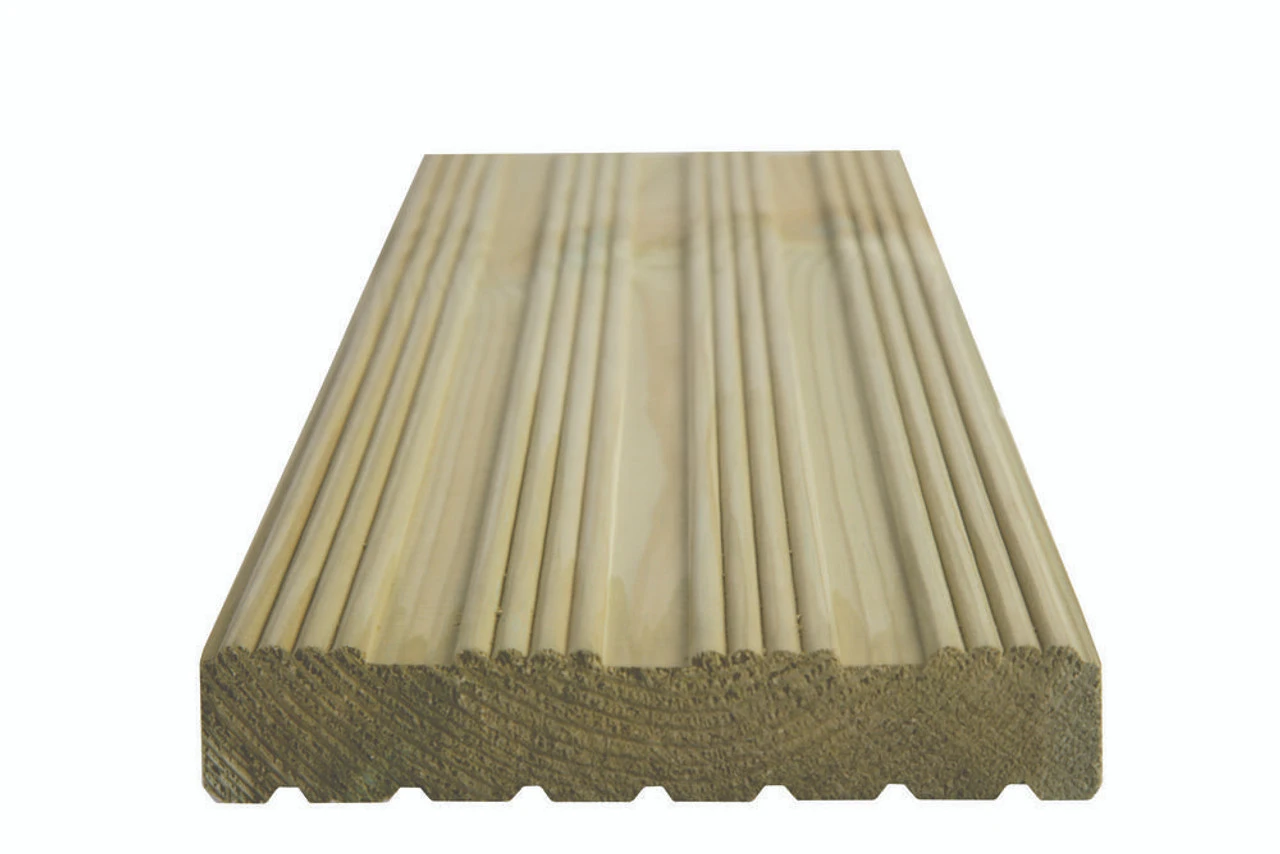 Timber Decking UC3u Treated Reversible Reeded Or Grooved 32 X 125 X 3600mm 1 Timber Decking UC3u Treated Reversible Reeded Or Grooved 32 X 125 X 3600mm