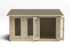 Forest Garden Chiltern Log Cabin Double Glazed Apex Felt Shingles & Underlay 4240 X 3400 X 2500mm
