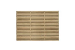 Forest Garden Fence Panel Contemporary Double Slatted Pressure Treated Panel 1800 X 1200mm (3 Pack)