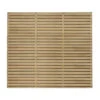 Forest Garden Fence Panel Contemporary Double Slatted Pressure Treated Panel 1800 X 1500mm (4 Pack)