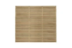 Forest Garden Fence Panel Contemporary Double Slatted Pressure Treated Panel 1800 X 1500mm (4 Pack)