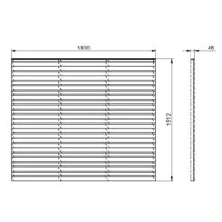 Forest Garden Fence Panel Contemporary Double Slatted Pressure Treated Panel 1800 X 1500mm (4 Pack) -TimberWorks VENHHM5 4.jpg 19114.1755762734