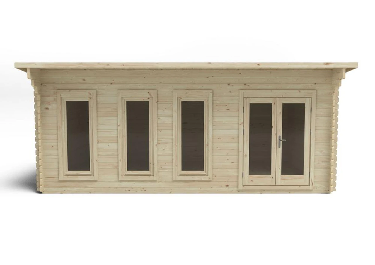 Forest Garden Wolverley Log Cabin Pent 34kg Felt & Underlay 6240 X 4660 X 2420mm 1 Forest Garden Wolverley Log Cabin Pent 34kg Felt & Underlay 6240 X 4660 X 2420mm